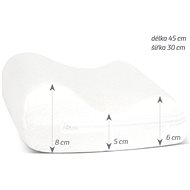 Cover - Anatomical pillow JERSEY 45x30 cm white - Pillowcase