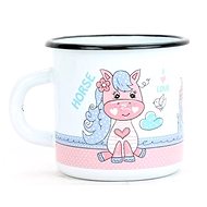 BELIS Ponny enamel mug 350 ml, diameter 8 cm - Mug
