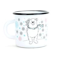 BELIS Enamel mug Bear 350 ml, diameter 8 cm - Mug