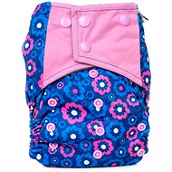 Bobánek Extra Absorbent AIO Diaper Snaps Blue Flowers - Cloth Nappies