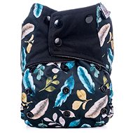 Bobánek Extra Absorbent AIO Diaper Snaps Night Feathers - Cloth Nappies