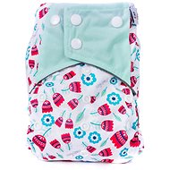 Bobánek Extra absorbent AIO diaper snaps Tulips - Cloth Nappies