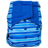 Bobánek Extra Absorbent AIO Diaper Velcro Blue Stripes - Cloth Nappies