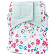Bobánek Extra Absorbent AIO Diaper Velcro Tulips - Cloth Nappies