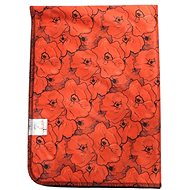 Changing mat (PUL) - Poppies, black velour - Changing Pad