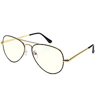 GLASSA Blue Light Blocking Glasses PCG 09, diopter: +0.00 black gold - Computer Glasses