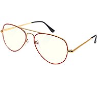 GLASSA, Blue Light Blocking Glasses PCG 09, +2,50 dio, red gold - Computer Glasses