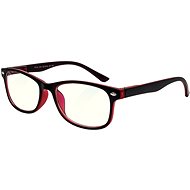 GLASSA Blue Light Blocking Glasses PCG 030, +2.50 dio, black and red - Computer Glasses