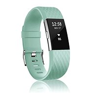 BStrap Silicone Diamond for Fitbit Charge 2 light teal, size S - Watch Strap
