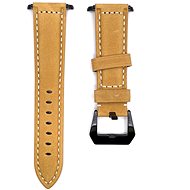 BStrap Leather Lux for Apple Watch 42mm / 44mm / 45mm, black/brown - Watch Strap