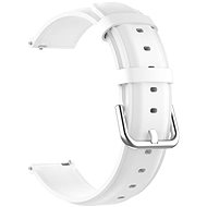 BStrap Leather Lux Universal Quick Release 22mm, white - Watch Strap