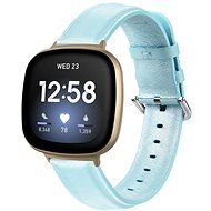 BStrap Leather Lux na Fitbit Versa 3, light blue - Remienok na hodinky