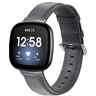 BStrap Leather Lux for Fitbit Versa 3, dark grey - Watch Strap