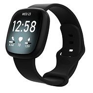 BStrap Silicone for Fitbit Versa 3 black, size L - Watch Strap