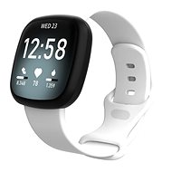 BStrap Silicone for Fitbit Versa 3 white, size L - Watch Strap