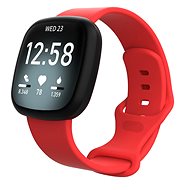 BStrap Silicone for Fitbit Versa 3 red, size L - Watch Strap