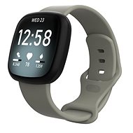 BStrap Silicone for Fitbit Versa 3 gray, size L - Watch Strap