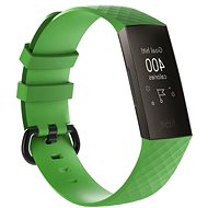 BStrap Silicone Diamond for Fitbit Charge 3/4 green, size L - Watch Strap