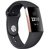 BStrap Silicone for Fitbit Charge 3/4 black, size S - Watch Strap