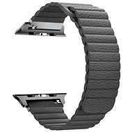 BStrap Leather Loop for Apple Watch 42mm / 44mm / 45mm, Gray - Watch Strap