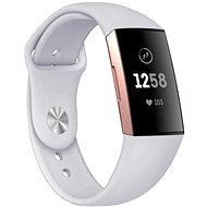 BStrap Silicone for Fitbit Charge 3/4 gray, size S - Watch Strap