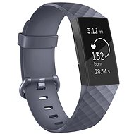 BStrap Silicone Diamond for Fitbit Charge 3 / 4 dark gray, size S - Watch Strap