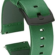 BStrap Fine Leather Universal Quick Release 22mm, green - Watch Strap