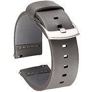 BStrap Fine Leather Universal Quick Release 22mm, gray - Watch Strap