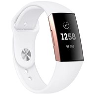 BStrap Silicone for Fitbit Charge 3 / 4 white, size L - Watch Strap