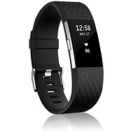 BStrap Silicone Diamond for Fitbit Charge 2 black, size S - Watch Strap