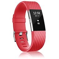 BStrap Silicone Diamond pro Fitbit Charge 2 red, velikost S - Watch Strap