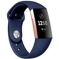 BStrap Silicone na Fitbit Charge 3/4 dark blue, veľkosť L - Remienok na hodinky