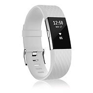 BStrap Silicone Diamond pro Fitbit Charge 2 white, velikost S - Watch Strap