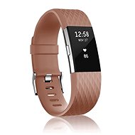 BStrap Silicone Diamond for Fitbit Charge 2 brown, size S - Watch Strap