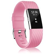 BStrap Silicone Diamond for Fitbit Charge 2 pink, size L - Watch Strap