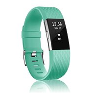 BStrap Silicone Diamond for Fitbit Charge 2 teal, size L - Watch Strap