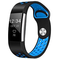 BStrap Silicone Sport for Fitbit Charge 2 black, blue, size L - Watch Strap