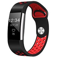 BStrap Silicone Sport for Fitbit Charge 2 black, red, size L - Watch Strap
