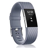 BStrap Silicone Diamond for Fitbit Charge 2 dark gray, size S - Watch Strap