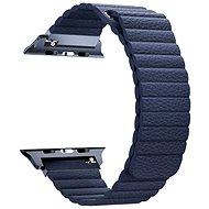 BStrap Leather Loop for Apple Watch 42mm / 44mm / 45mm, Dark Blue - Watch Strap