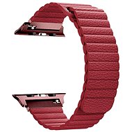 BStrap Leather Loop for Apple Watch 42mm / 44mm / 45mm, Red - Watch Strap