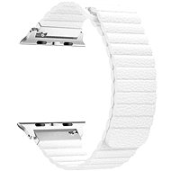 BStrap Leather Loop for Apple Watch 42mm / 44mm / 45mm, White - Watch Strap