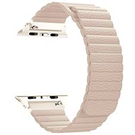 BStrap Leather Loop for Apple Watch 42mm / 44mm / 45mm, Khaki - Watch Strap