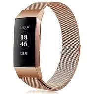 BStrap Milanese pro Fitbit Charge 3 / 4 rose gold, velikost L - Watch Strap