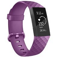 BStrap Silicone Diamond na Fitbit Charge 3/4 purple, veľkosť S - Remienok na hodinky