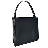 Leather handbag Ange black saffiano - Handbag