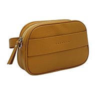 Leather kidney Rene mustard smooth - Handbag