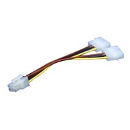 Napájecí redukce 2xMolex-PCI-Ex 6pin - -