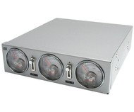 Cooler Master LLC-U03 MUSKETEER 2 stříbrný (silver), panel do 5.25" pozice s 3 analogovými budíky - -
