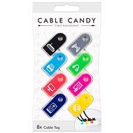 Cable Candy Tag  8 db több színben - Kábelrendező